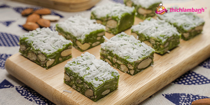 Cách làm kẹo nougat matcha sữa dừa thơm ngon beo béo – Thichlambanh.com
