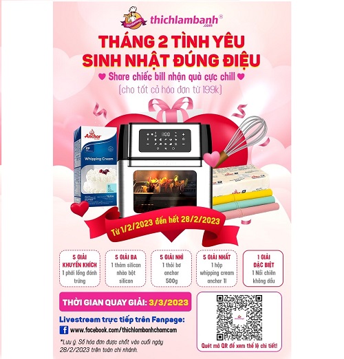 Vòng quay may mắn, tháng 2 tình yêu – sinh nhật đúng điệu cùng Thichlambanh.com