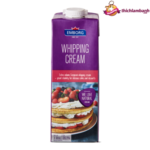 Whipping Cream Emborg 35,1% 1L Whipping Cream Emborg 35,1% 1L