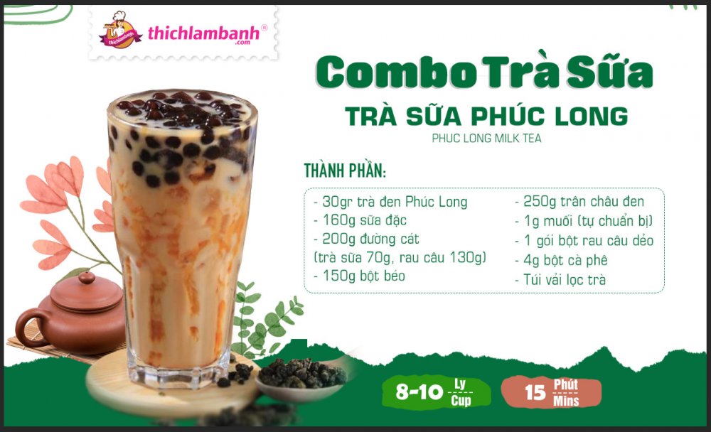 Combo Trà Sữa Phúc Long Combo Trà Sữa Phúc Long