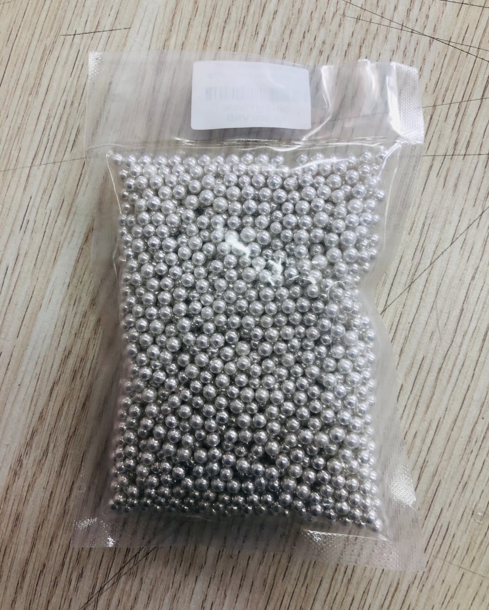 Kẹo nhũ bi bạc 4mm Kẹo nhũ bi bạc 4mm