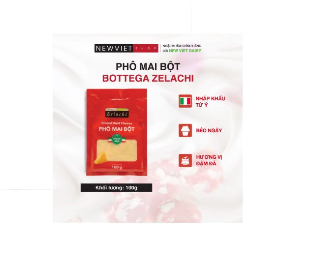 Phô Mai bột Bottega Zelachi 100g Phô Mai bột Bottega Zelachi 100g