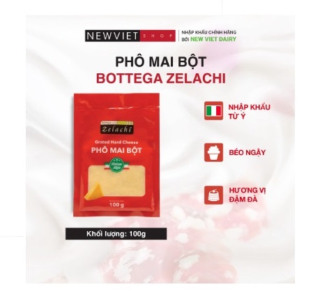 Phô Mai bột Bottega Zelachi 100g Phô Mai bột Bottega Zelachi 100g