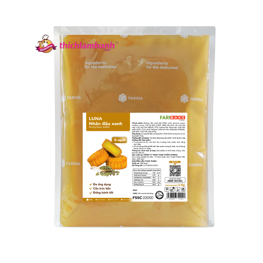 Đậu Xanh - Nhân sên Farina Luna 1Kg Đậu Xanh - Nhân sên Farina Luna 1Kg