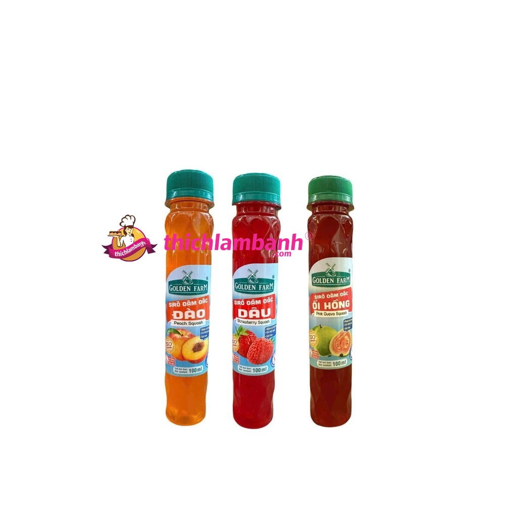 Siro đậm đặc Dâu Golden farm 100ml Siro đậm đặc Dâu Golden farm 100ml