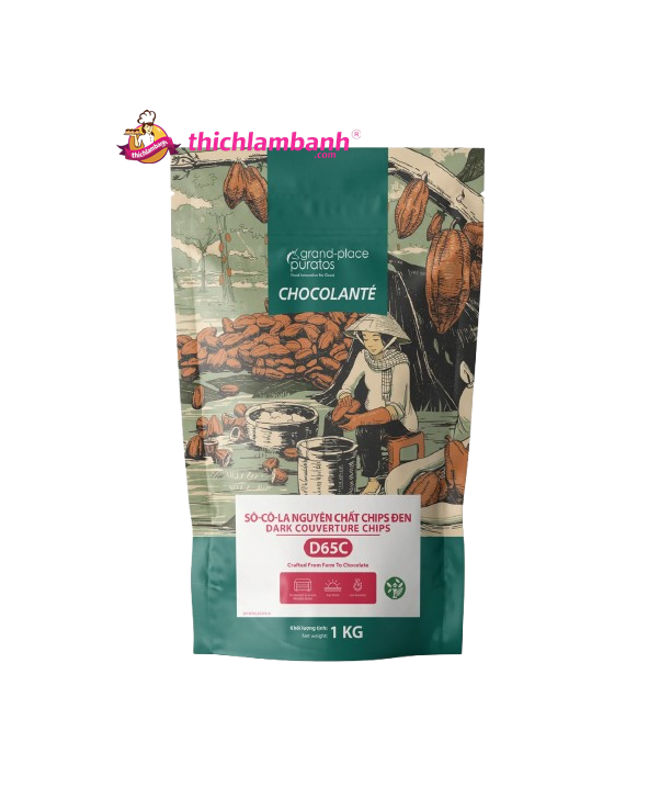 Chocola CHIP ĐEN nguyên chất 65% Puratos (Chocola dạng chip) Chocola CHIP ĐEN nguyên chất 65% Puratos (Chocola dạng chip)