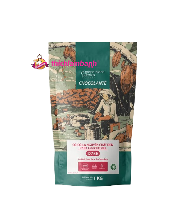Chocola NÚT ĐEN 75% Puratos Chocola NÚT ĐEN 75% Puratos