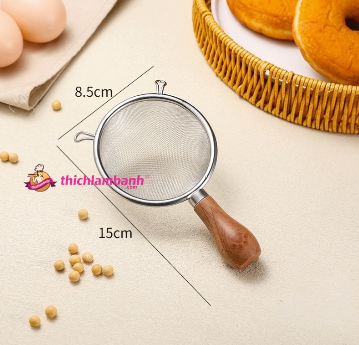 Rây mini cán gỗ 8.5cm Rây mini cán gỗ 8.5cm