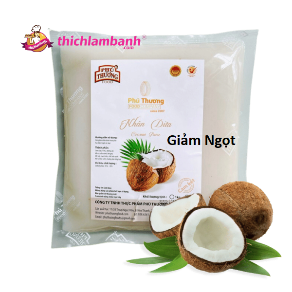 Sữa dừa - Nhân Giảm ngọt Phú Thương 1Kg Sữa dừa - Nhân Giảm ngọt Phú Thương 1Kg