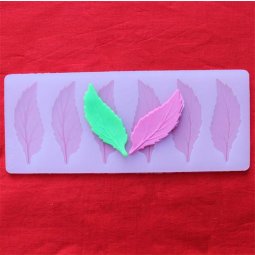 Khuôn silicon mỏng decor 6 lá cưa