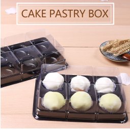 Hộp nhựa FG332 6 bánh trung thu 50 gr có nắp đậy