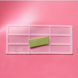 Khuôn silicon mỏng decor 9 ô chữ nhật