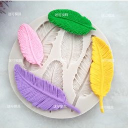 Khuôn silicon 4D 4 lông chim MK - 177