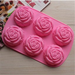 Khuôn silicon 6 bông hồng lớn