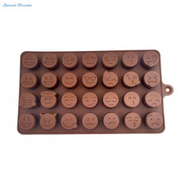 Khuôn silicon 28 mặt tròn cảm xúc