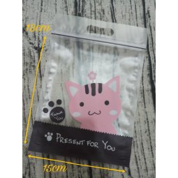 Túi zip mẫu mèo 15cm