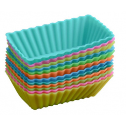 Bộ 10 Khuôn silicon rời chữ nhật làm bánh bột lọc