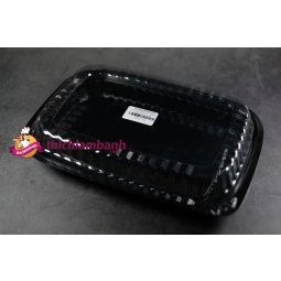 Hộp nhựa đậy chữ nhật đế đen HT203