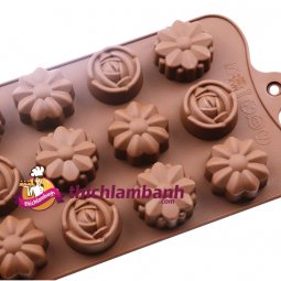 Khuôn silicon 15 hoa - 6 kiểu
