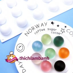 Khuôn silicon 15 viên tròn