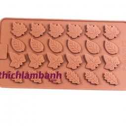 Khuôn silicon 24 lá mỏng