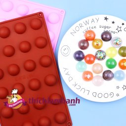 Khuôn silicon 24 lỗ bán nguyệt