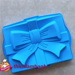 Khuôn silicon chữ nhật có nơ