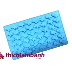 Khuôn Silicon làm kẹo dẻo 48 con khủng long