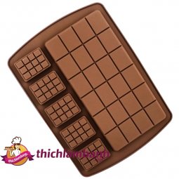 Khuôn silicon mảnh socola 