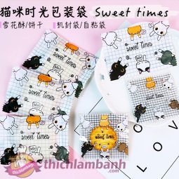 Túi ép 7x10cm Mèo đen