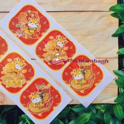 Tem tết 3 Nhãn đỏ 8cm