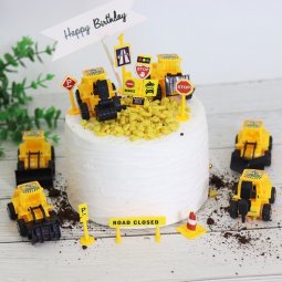 Set trang trí bánh kem - 6 máy xúc