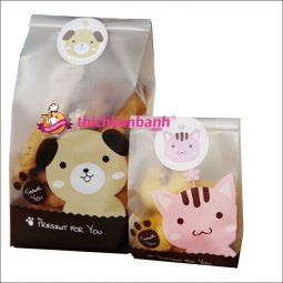 Túi cột mẫu Mèo Hồng 7x15x3cm 50c