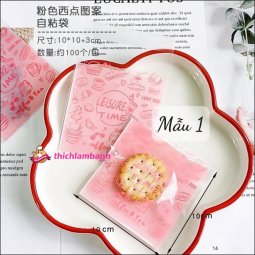 Túi dán Hồng 10cm 