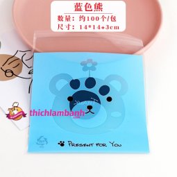 Túi dán mẫu Mèo Thankyou 14cm 