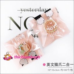 Túi dán mẫu Tay Mèo 100c