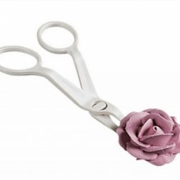 Kéo gắp bông kem hoa hồng bằng nhựa