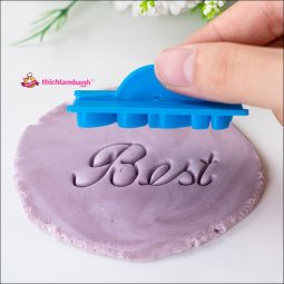 Set 6 Khuôn Nhấn Chữ Nghệ Thuật Trang Trí Bánh