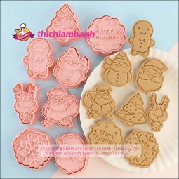 Bộ 8 nhấn bánh quy Giáng sinh Cây thông / Cookie cutters B114