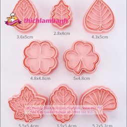 Bộ 8 Nhấn Bánh Quy Lá / Cookie Cutters B113