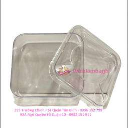 Hộp Mica Vuông No.0084 Đựng Mứt, Bánh, Hạt..