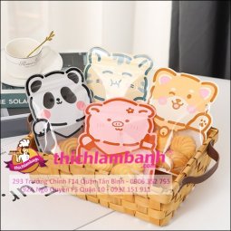 Set 4 Túi zip mẫu 4 thú cưng 