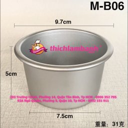 Khuôn nhôm tròn đúc liền - B06 (9.5x5cm)