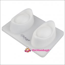 Khuôn nhựa trắng rau câu 2 thỏi vàng đôi