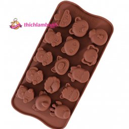 Khuôn silicon 15 gấu love