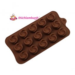 Khuôn silicon 15 viên xoáy