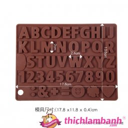 Khuôn silicon chữ số trái tim