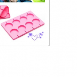 Khuôn silicone 8 hình tròn tự làm kẹo mút lollipop