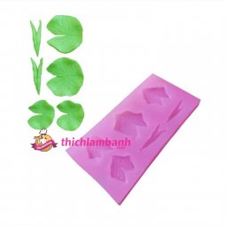 4D Silicon 6 lá sen tròn và cuốn sen nhỏ