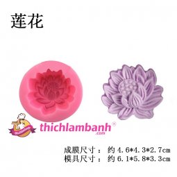 4D Silicon Hoa sen nở nhụy H6296